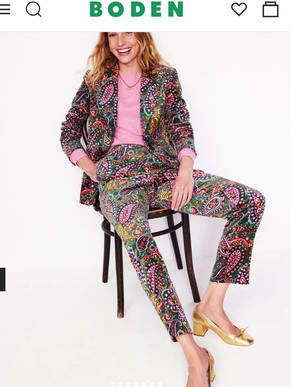 Boden Marylebone Velvet Blazer Size 2R & Matching Kew Velvet Trousers Size 2L